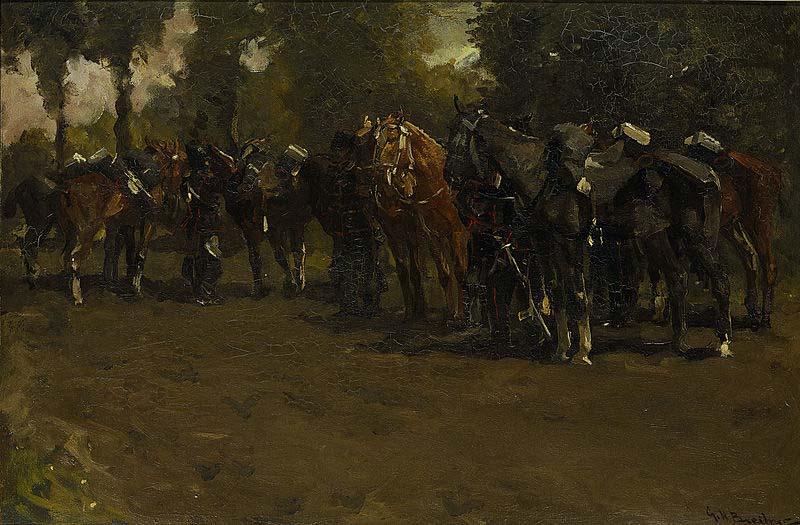 George Hendrik Breitner Cavalry at Rest Germany oil painting art